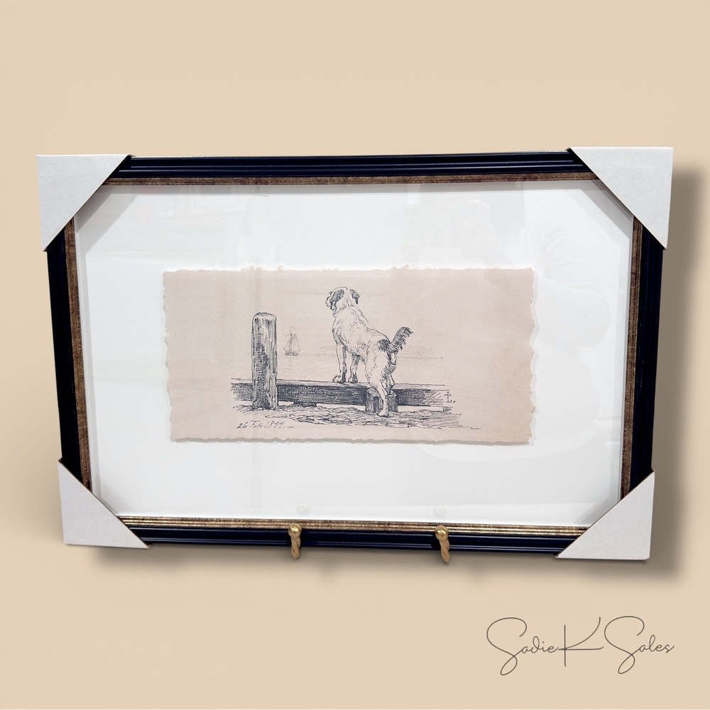 My Texas House Dog by the Beach Framed Wall Art 24x16 - Picture 9 of 9